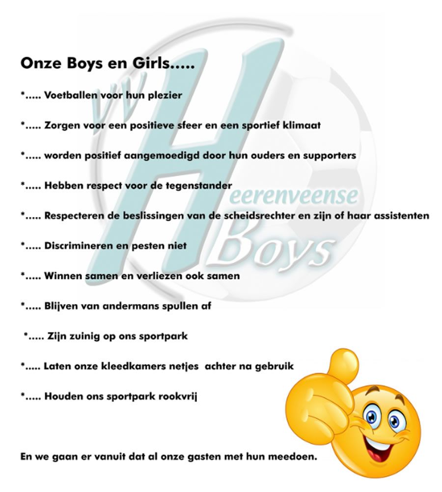 Gedragsregels Heerenveense Boys (concept)