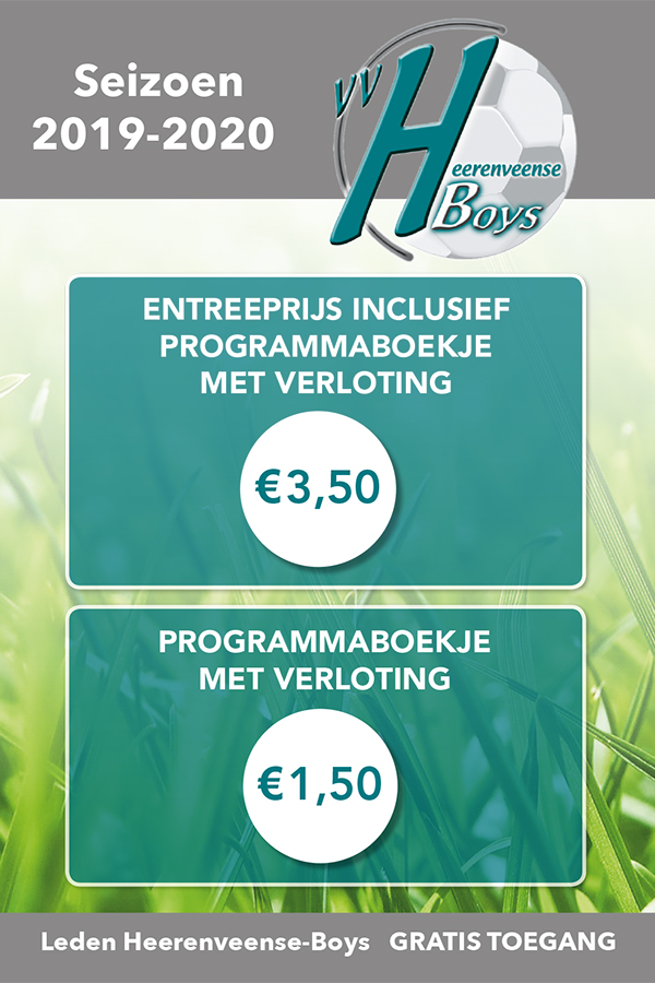 Entreeheffing Senioren 1 2019-2020